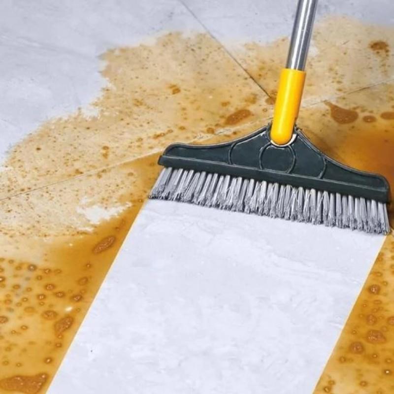 2 In 1 Multi-Functional Rotating Floor Scrub Brush With Long Handle