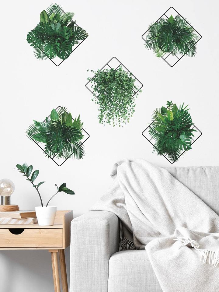 3D Artificial Plant Wall Decorative Stickers
