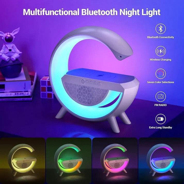 G Shaped RGB Light Table Lamp With Wireless Charger - Arfa Mart