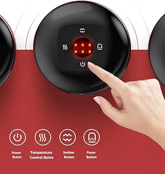 Rechargeable Hajama Cupping Massage Anti Cellulite Magnet Therapy, Wireless Guasha Scraping Fat Burner Slimming Body Scraping Cupping