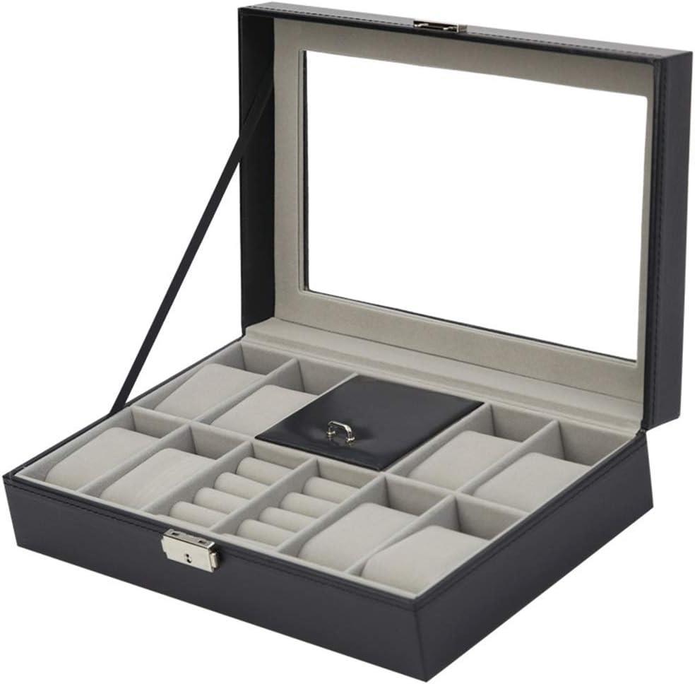 8 Slot Watch Box with Ring Holder