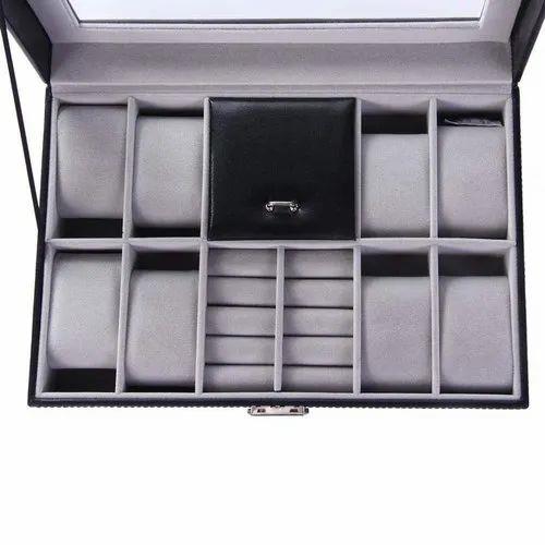 8 Slot Watch Box with Ring Holder