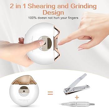 Nail Clipper Cutter With Light Automatic Nail Trimmer Rechargeable Nail Grinding Care Tool for baby Adult