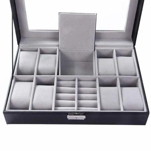 8 Slot Watch Box with Ring Holder