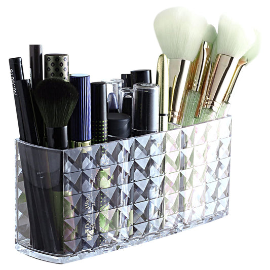 Arcylic 3 Part Cosmetic Brush Holder