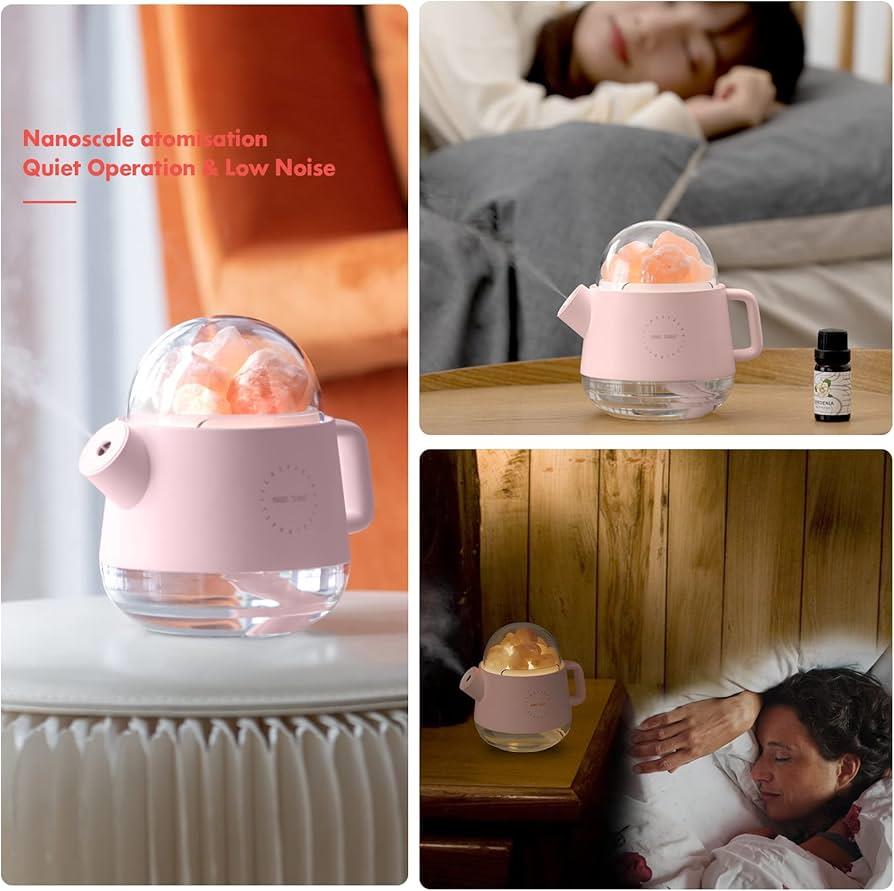Cattle Shape Humidifier Air Purifier  Diffuser Aroma Salt Stone Wireless Room Fragrance Device Dormitory Bedroom Office Mute Night Appliance