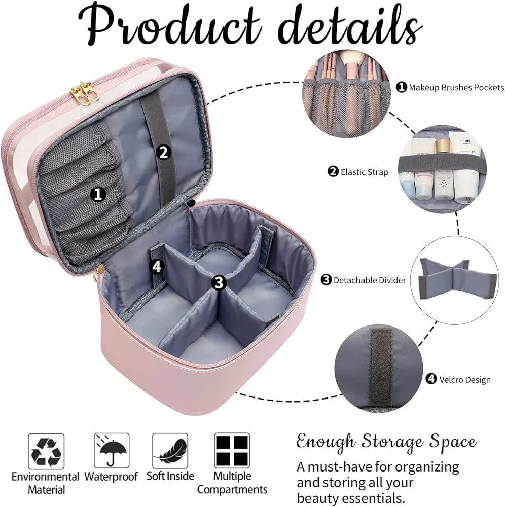 Double Layer Cosmetic Bag - Arfa Mart