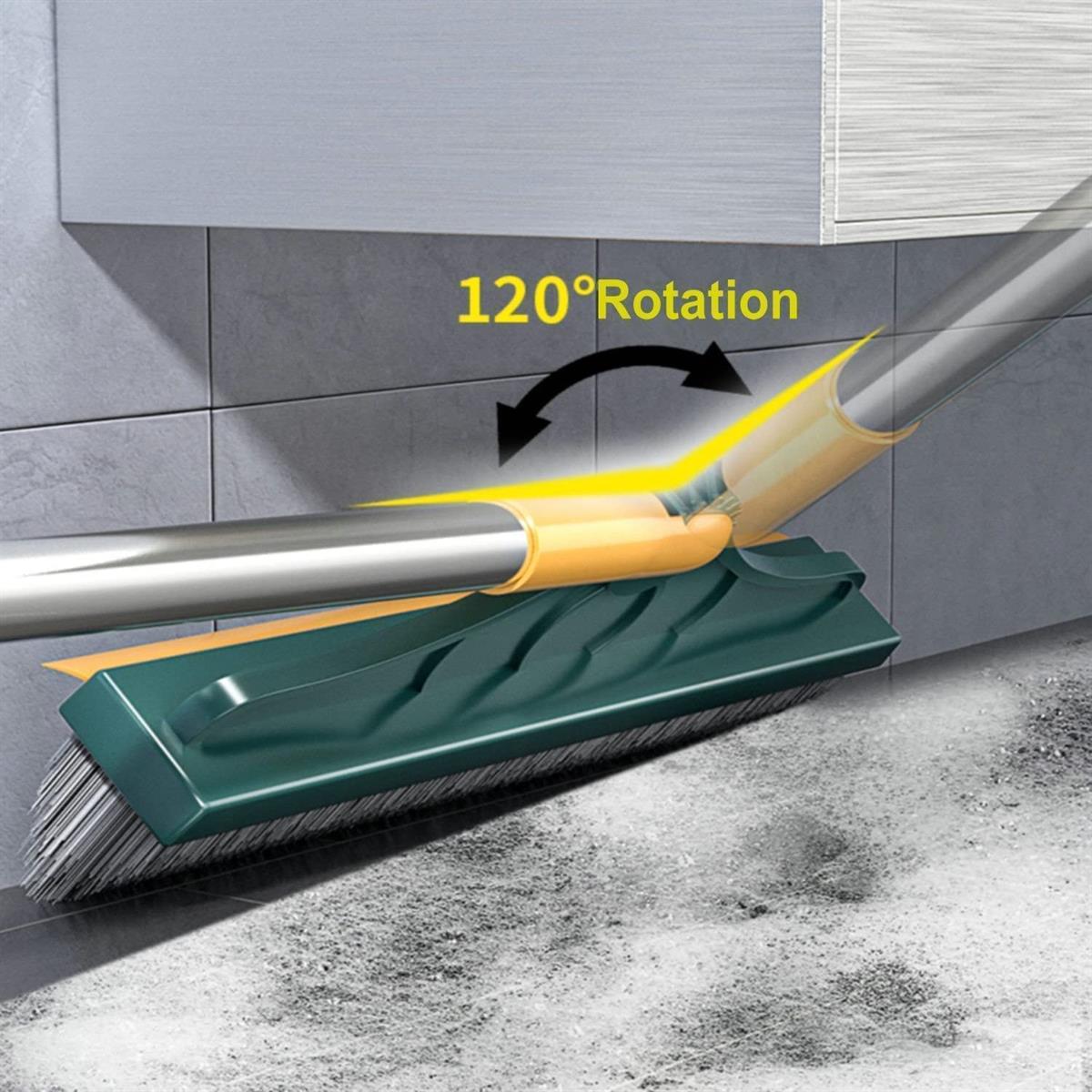 2 In 1 Multi-Functional Rotating Floor Scrub Brush With Long Handle
