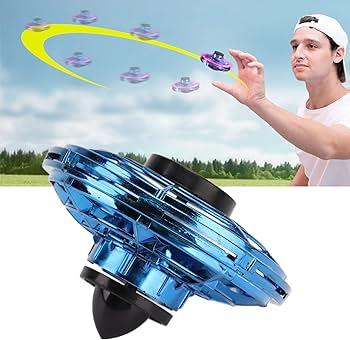 Mini Flying Spinner Luminous UFO Drone Hand Operated Flyorb Fly Fidget Toys Children Kids Adult Christmas Birthday Gift