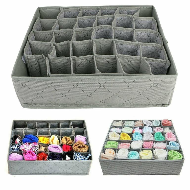24 Grid Underwear Socks Storage Organizer with foldable closest Drawer Divider