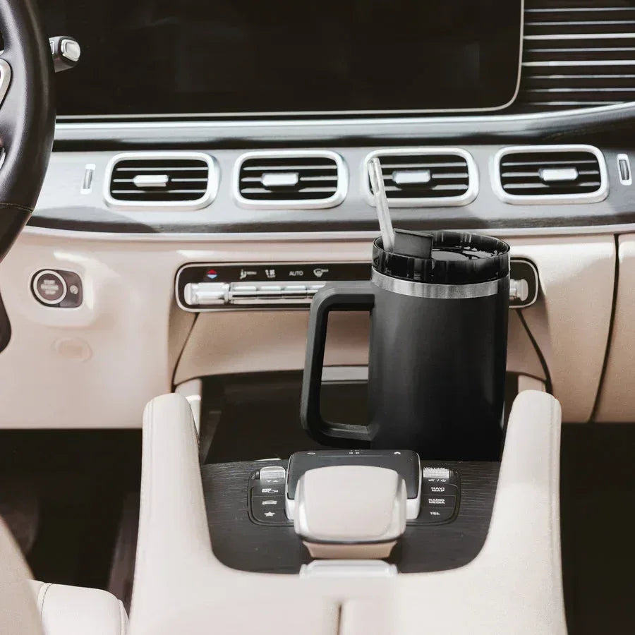 Stainless Steel Water Bottle with Handle Lid Straw Vacuum Thermos Cup Car Coffee Mug Personalized Tumbler 40oz - Arfa Mart