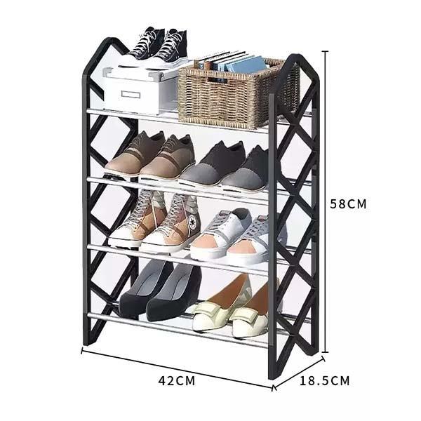 4 Layers Diamond Shape Shoes Rack - Arfa Mart
