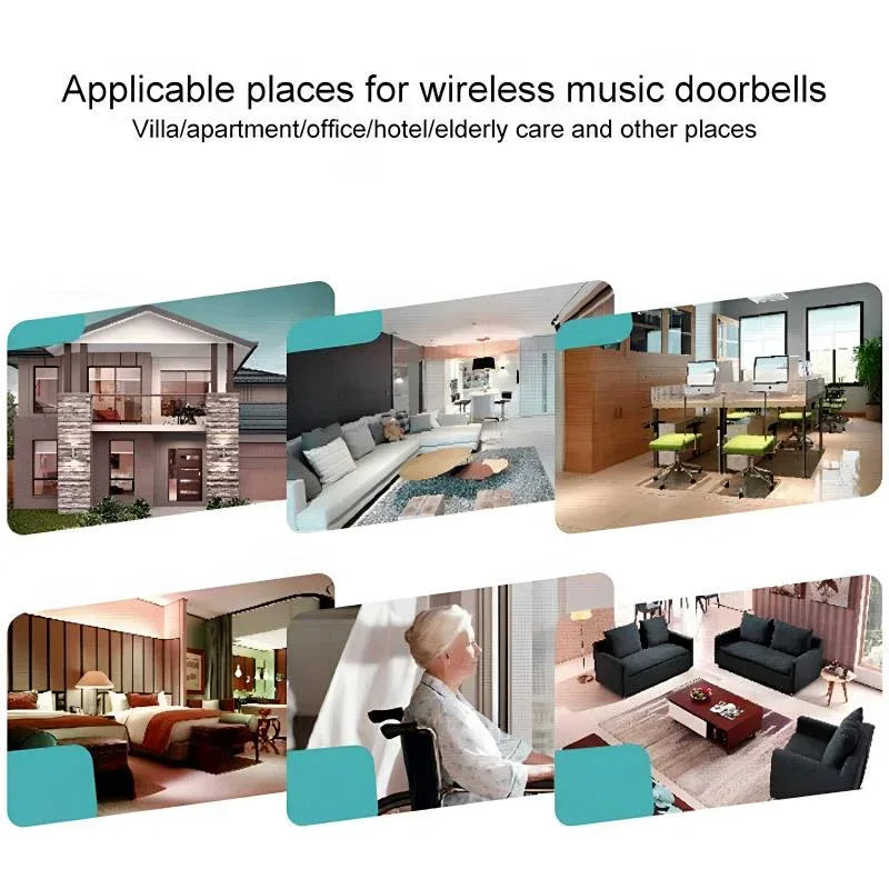 VOYE V012A Home Music Remote Control Wireless Doorbell With 38 Polyphony Sounds - Arfa Mart