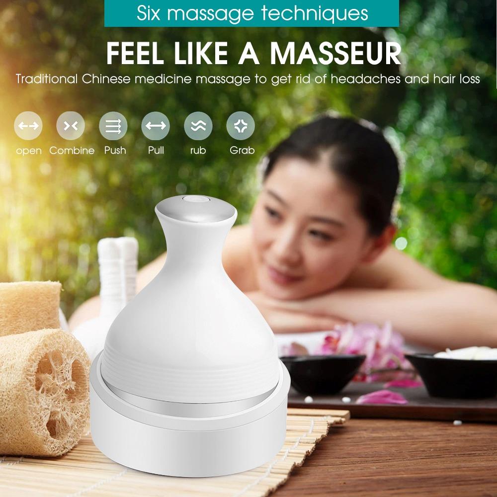 Electric 3D Scalp Massager With 4 Massage Heads And Massage Modes