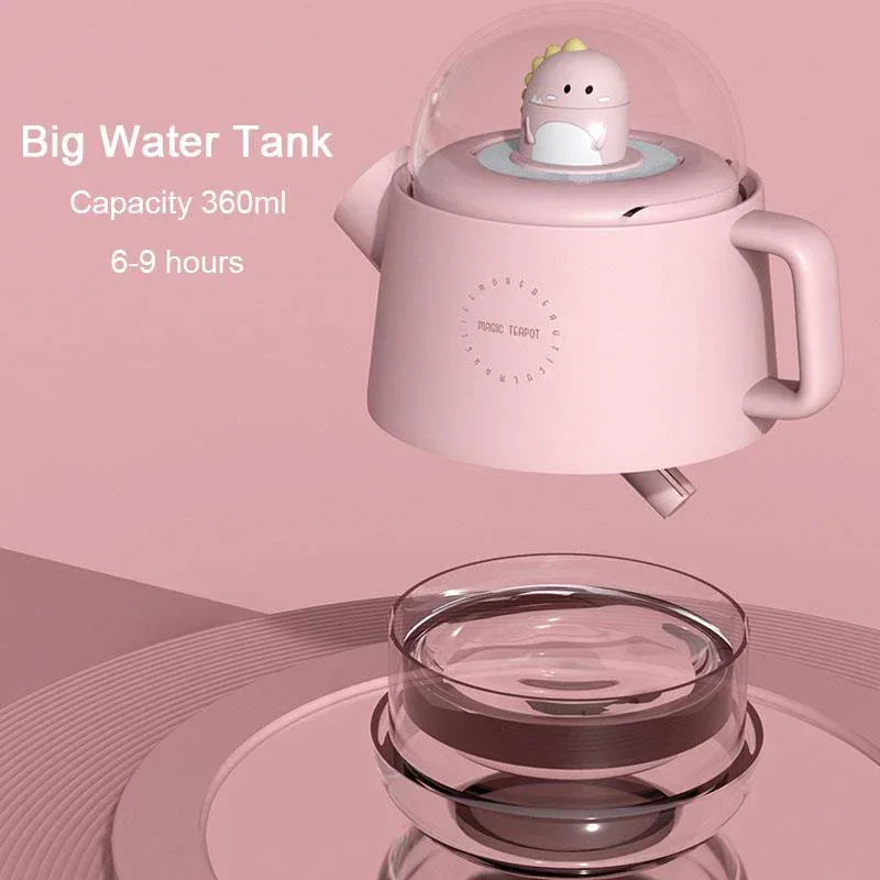 Cattle Shape Humidifier Air Purifier Diffuser Aroma Salt Stone Wireless Room Fragrance Device Dormitory Bedroom Office Mute Night Appliance - Arfa Mart