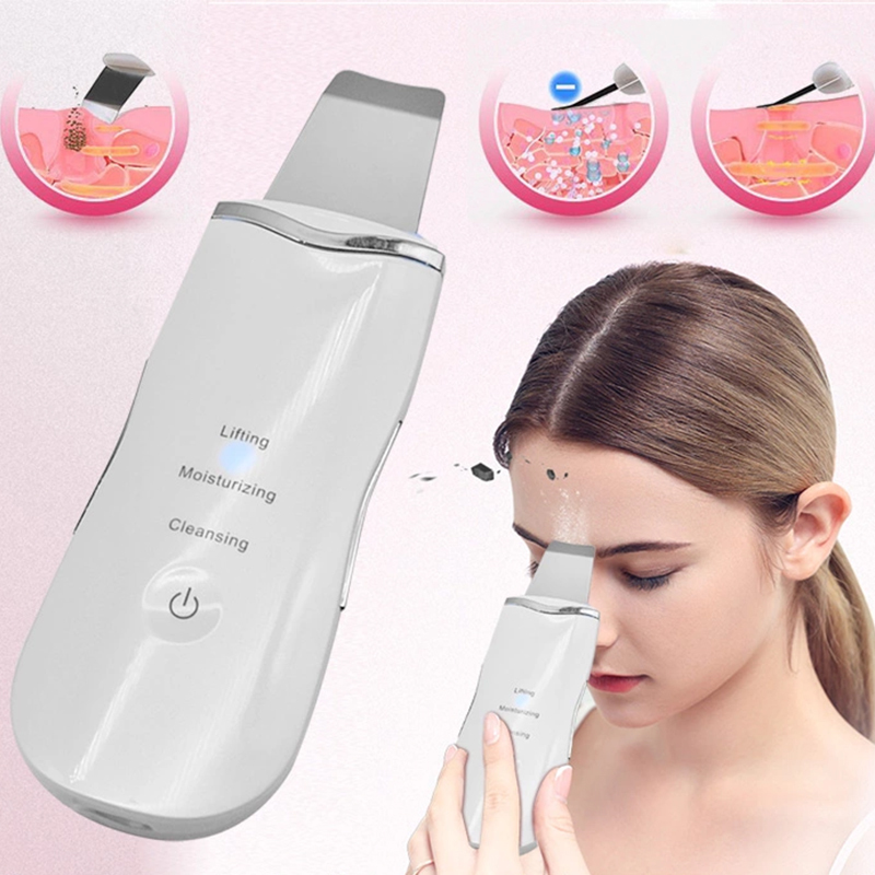 Skin Scrubber Deep Vibrate Facial Cleaner Shovel Spatula Not Ultrasonic Face Scrubber Peeling Blackhead Remover Facial Massager