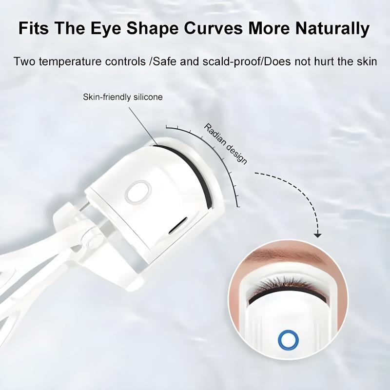 Compact and Rechargeable Mini Electric Eyelash Curler for Quick Long-Lasting Curling Ideal Tool for Women