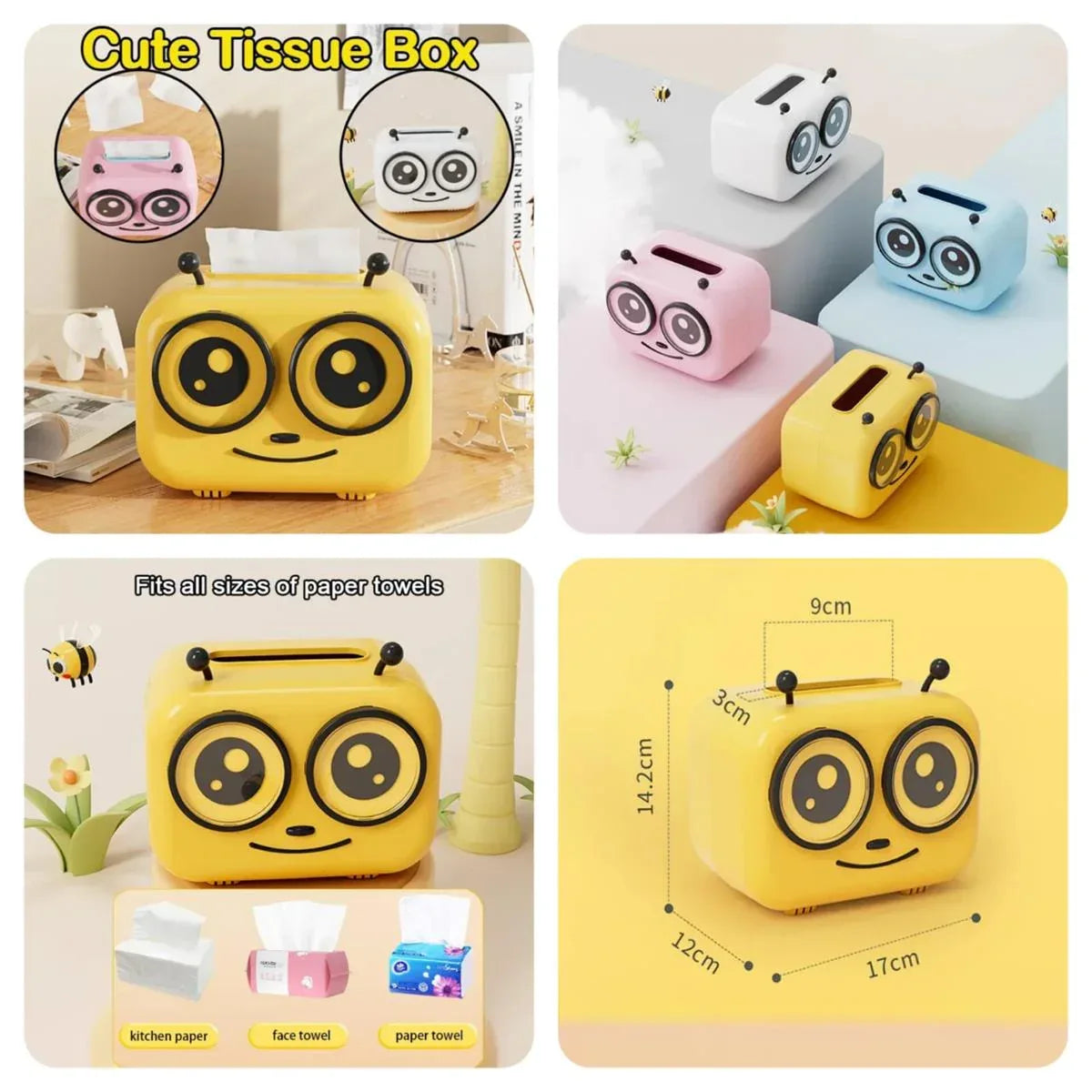 Cute Honey Bee Tissue Box - Arfa Mart