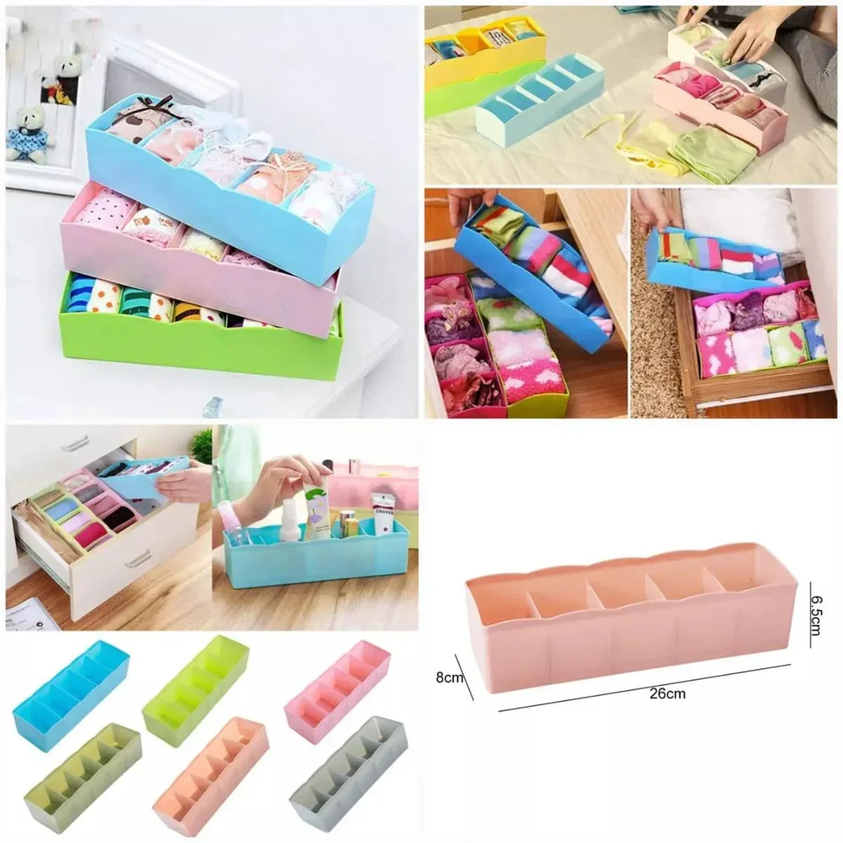 Plastic Socks Organizer Pack of 2 - Arfa Mart