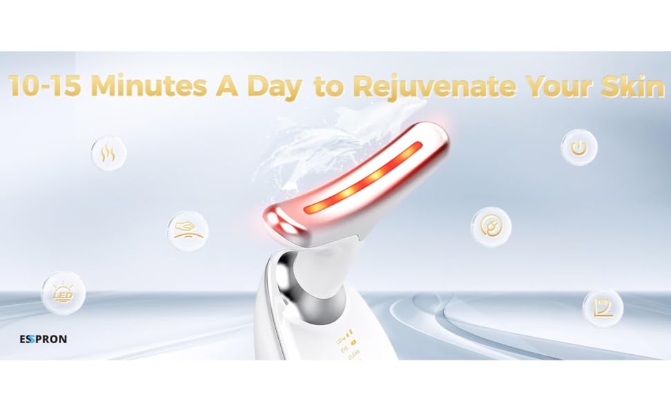Red Light Therapy LED facial skin Rejuvenation, Lifting Tightening Machine for face & neck beauty device