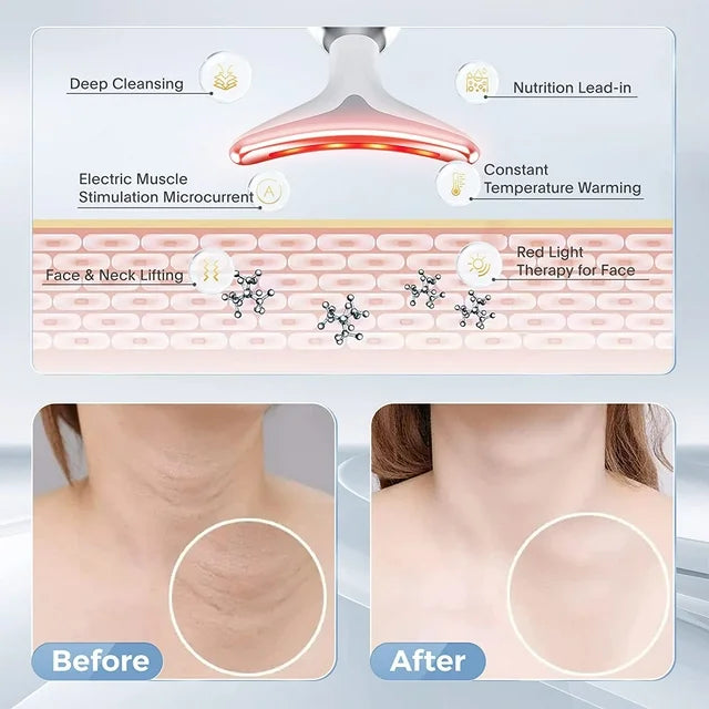Red Light Therapy LED facial skin Rejuvenation, Lifting Tightening Machine for face & neck beauty device