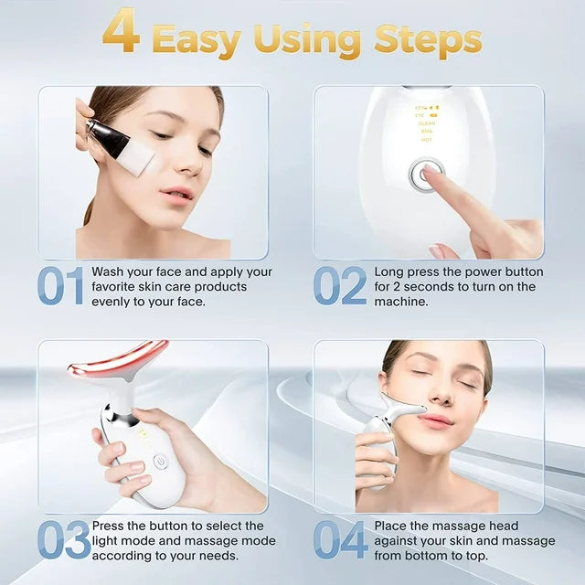 Red Light Therapy LED facial skin Rejuvenation, Lifting Tightening Machine for face & neck beauty device