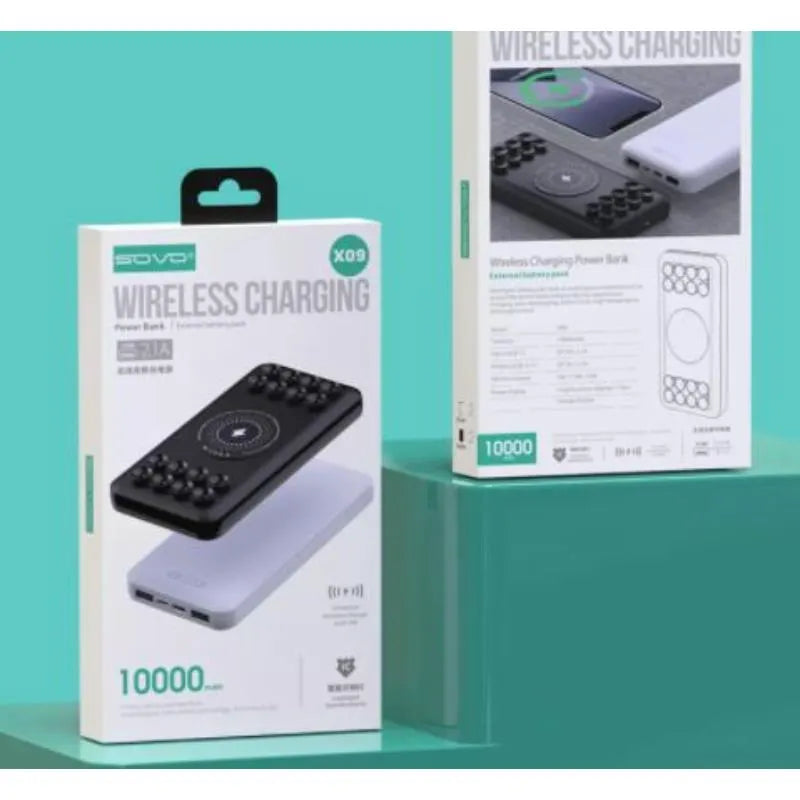 X09 10000 MAh Wireless PD Fast Charging 2.1A 4 Output Power Bank