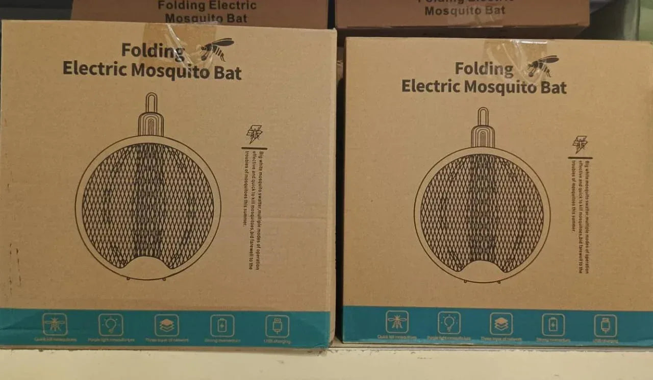 Foldable Electric Mosquito Killer USB Rechargeable Fly Trap Mosquito Swatter Racket Insect Killer - Arfa Mart