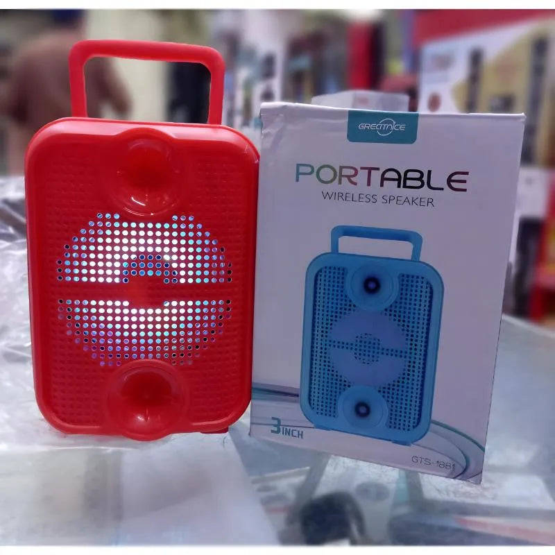 GTS-1881 Portable 3-Inch Bluetooth Wireless Speaker With Lighting Effects
