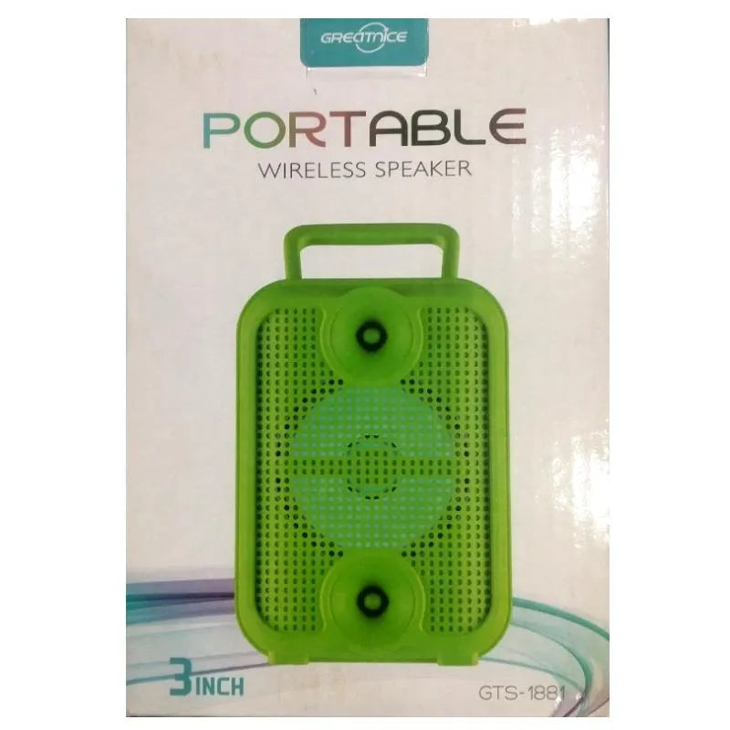 GTS-1881 Portable 3-Inch Bluetooth Wireless Speaker With Lighting Effects