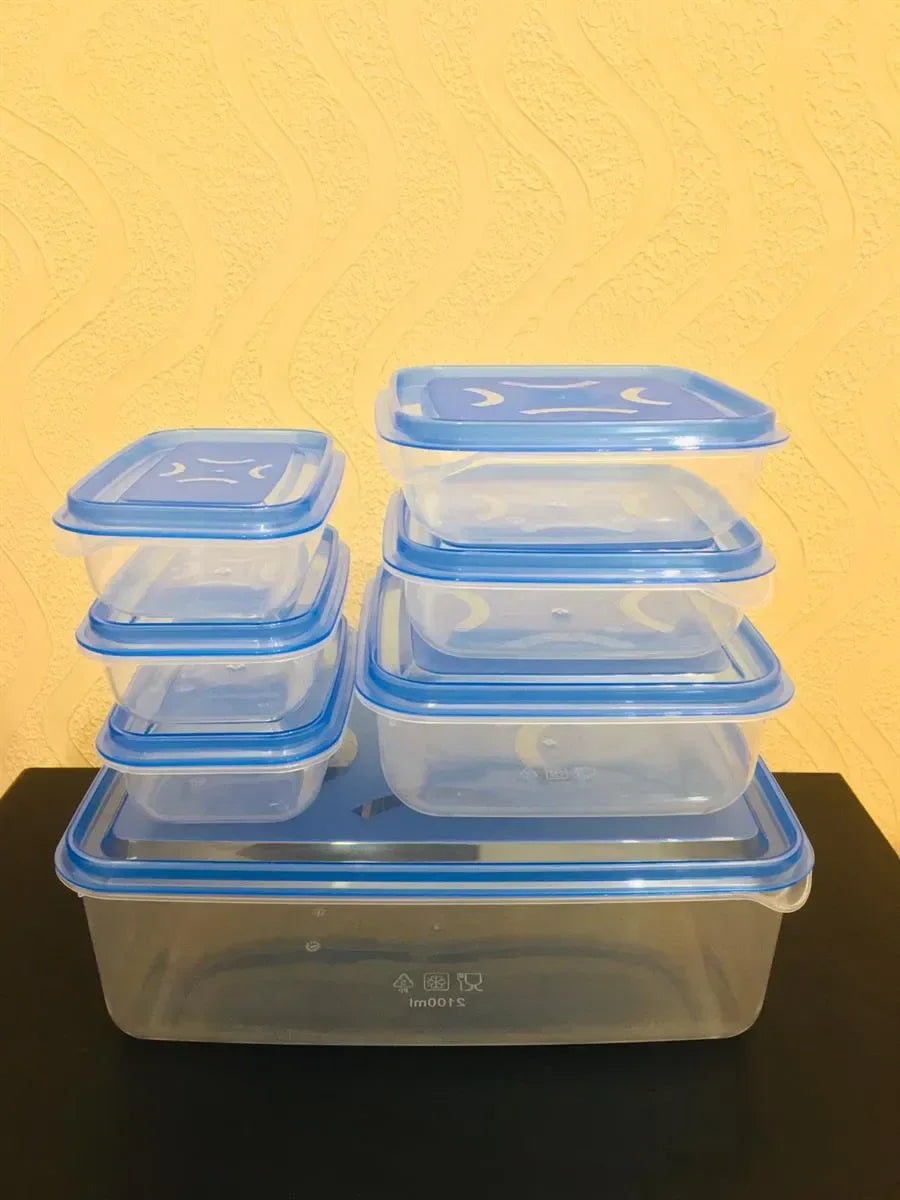 Thumb Lock Food Container set of 7 - Arfa Mart