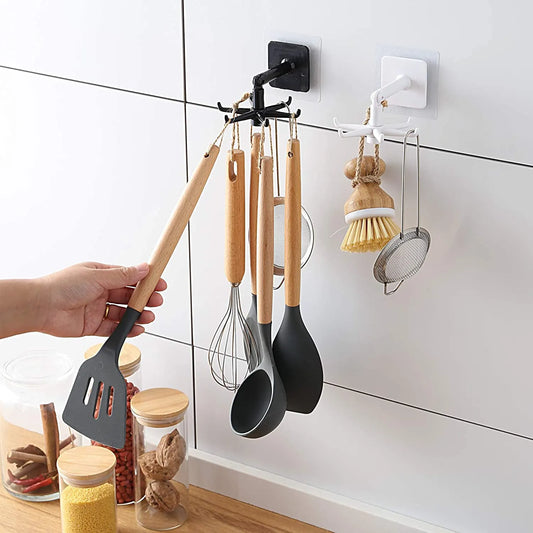 360 Rotated kitchen Hooks Self Adhesive