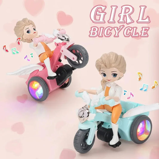 Battery Operated Tricycle Doll with light sounds