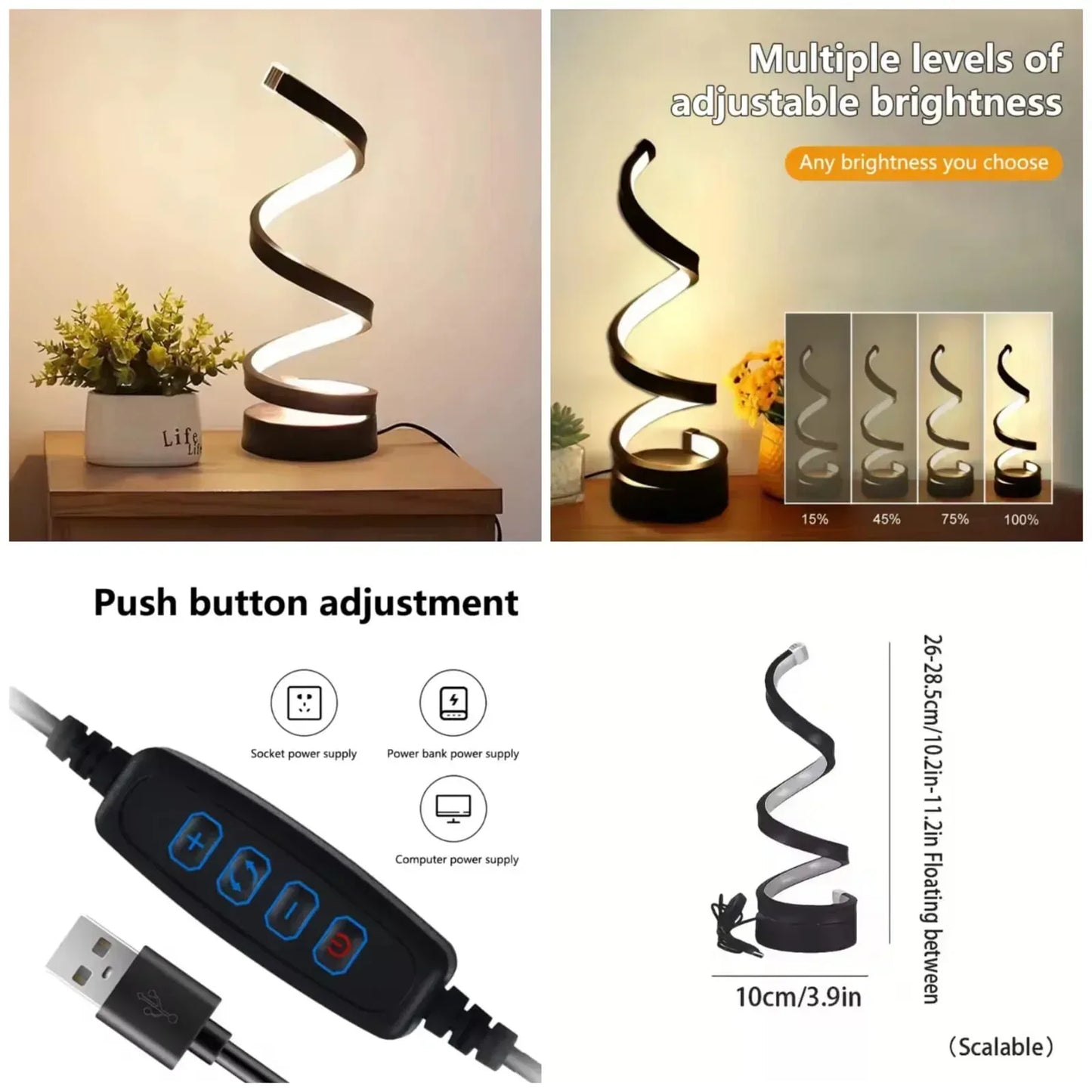 Spiral LED 3 Colors Adjustable light - Arfa Mart