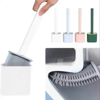 Silicone Toilet Brush with Holder - Arfa Mart