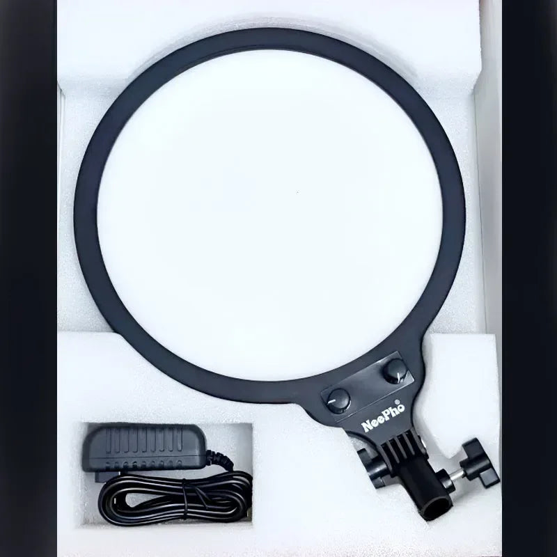 NP-26 NeePho 26 CM LED Soft Ring Light with 360° Rotating Pan Tilt and Three Color Temperature Modes - Arfa Mart