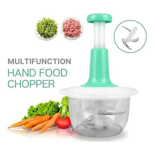1.5 Liter Kitchen Handy Push Chopper Vegetable Chopper with Lock and Beater