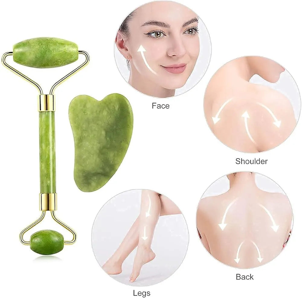 2 in 1 Gua Sha Jade Stone