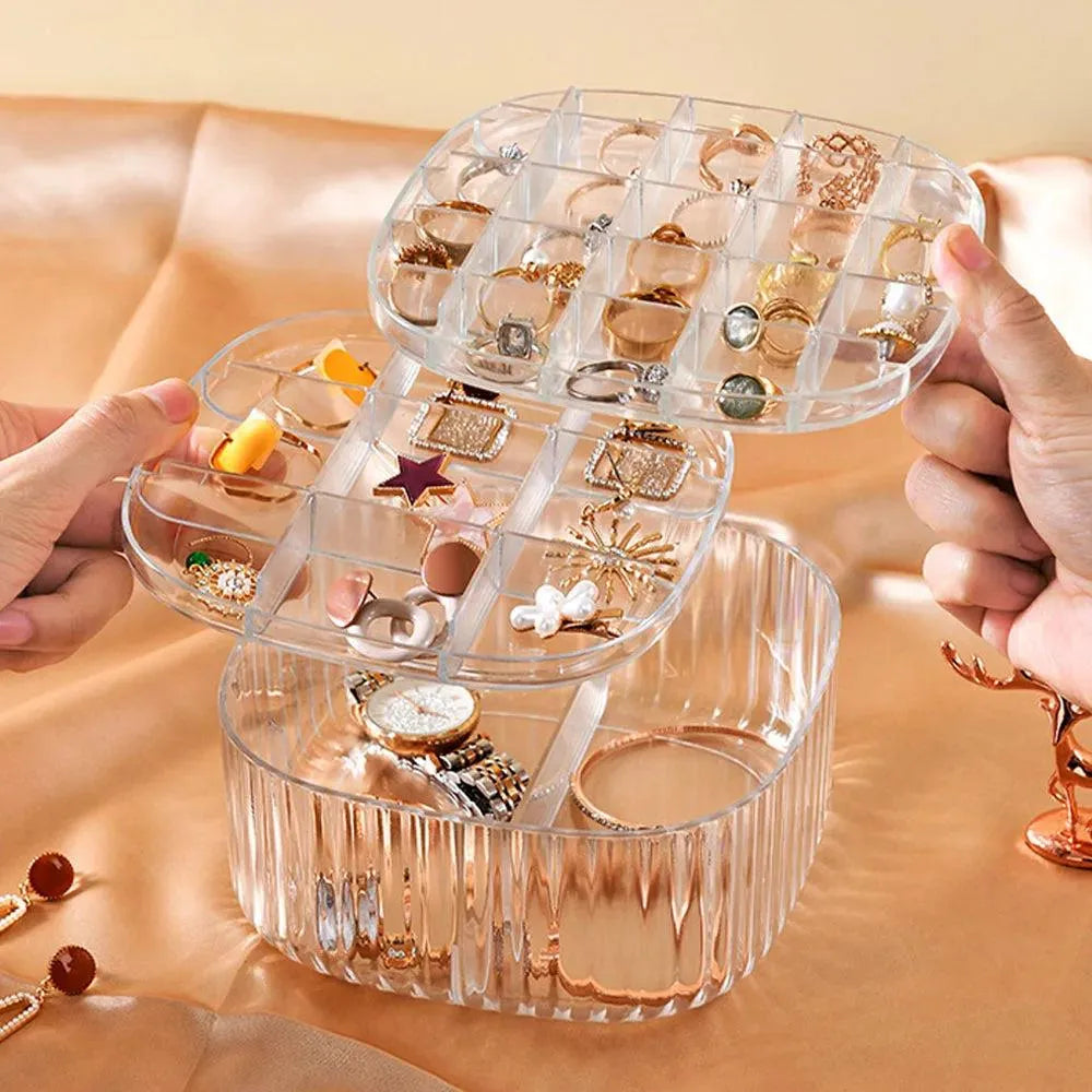 Transparent Crystal Jewelry Storage Organizer