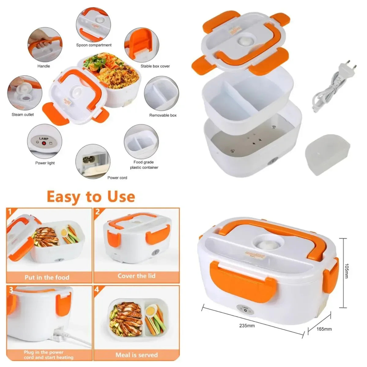 Portable Electric Lunch Box - Arfa Mart