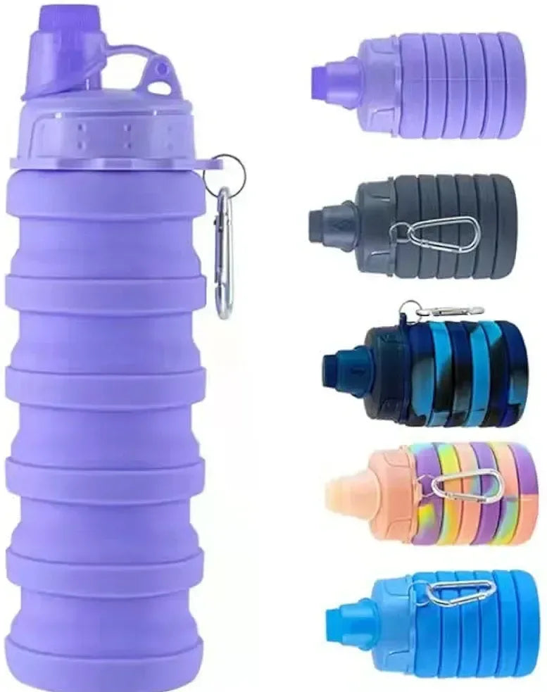 500ML Fitness Sports Water Bottle Silicone - Arfa Mart