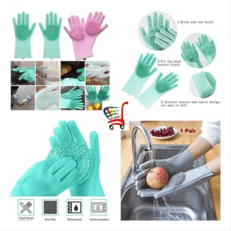 Magic Silicone Dishwashing Scrubber with Heat Resistance and Disinfectant Safe Design