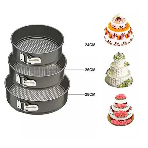 3 Piece set Non- Stick Cake Mold - Arfa Mart