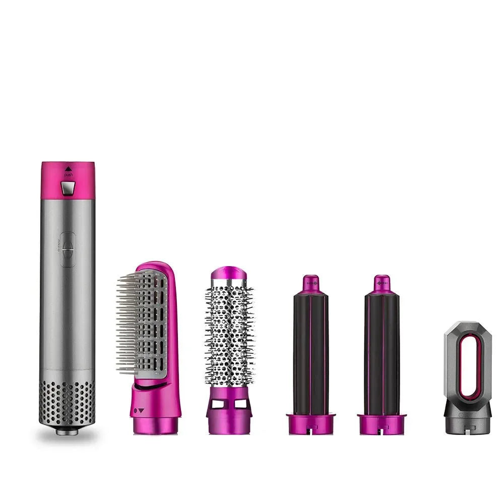 5 in 1 Hair Dryer Hot Air Brush Hair Volumeizer Straightener and Curler - Arfa Mart