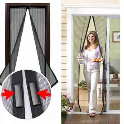 Magic mesh hands-free screen door