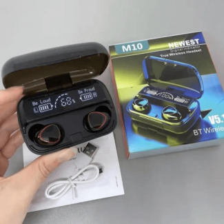 M10 Bluetooth Earphones - Wireless HiFi Stereo Earbuds with Noise Cancelling