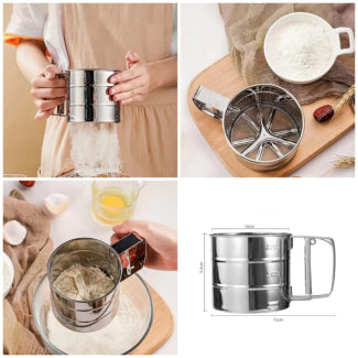 Stainless Steel Handheld Sieve Cup Flour Sifter