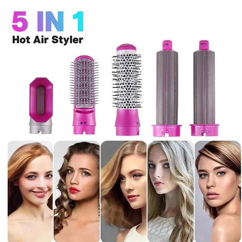 5 in 1 Hair Dryer Hot Air Brush Hair Volumeizer Straightener and Curler