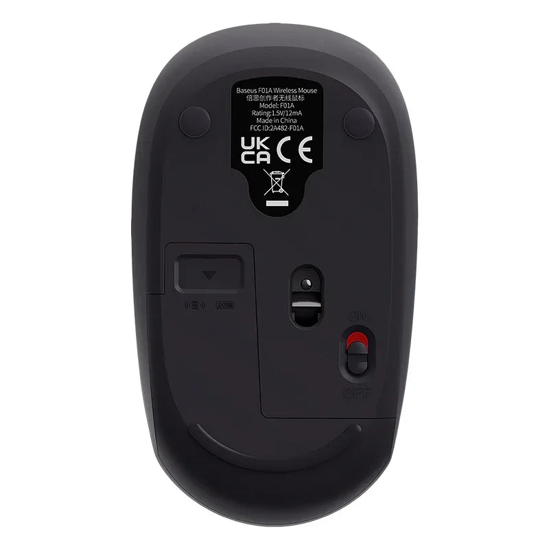 Baseus F01A Compact Silent Click Comfortable Design Wireless Mouse with Adjustable DPI - Arfa Mart