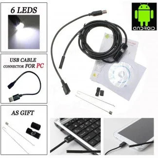 11.5 Feet Endoscope Cable Camera with 6 LED Lights - Arfa Mart
